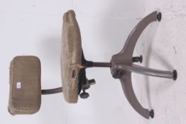 A vintage retro industrial mid 20th century Phillput of Bristol machinists / office chair on metal