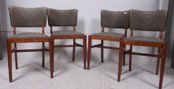 A set of 4 retro 1950's laminate padded kitchen dining chairs complete with studded details being