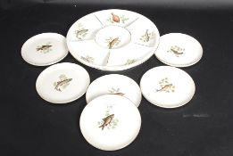 A set of six Figgjo Flint of Norway fish