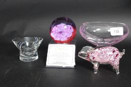 A collection of Caithness Glass and stud