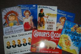 A collection of vintage style advertisin