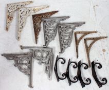 A collection of 8x sets of cast iron she