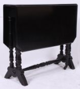A Victorian 19th century ebonised mahoga