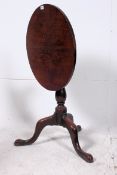 A late 18th century mahogany tilt top wi