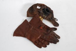 A pair of early 20th century leather avi