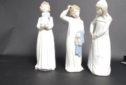 A collection of 3 Nao Spanish glazed fig