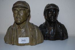 2 good plaster 3/4 bust studies of Sherl
