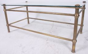 A very good quality tubular brass and gl