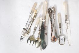 Victorian mother of pearl handled cake k