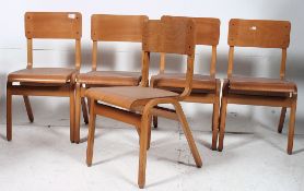 A set of 1950's wooden stacking children