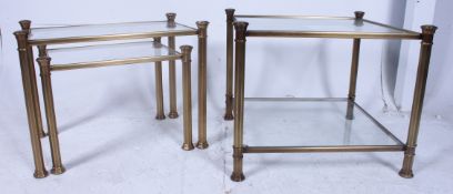 A good quality 20th century brass and gl