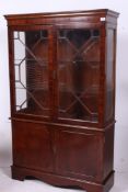 A good quality mahogany display cabinet