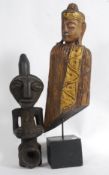 An African tribal statue pipe carving to