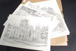 A collection of 19 unframed and unused p