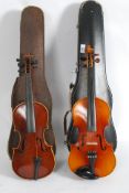 2 20th century Chinese violins complete