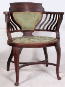 An Edwardian mahogany marquetry inlaid s