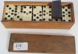 An early 20th century set of dominos hav