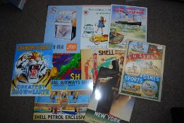 A collection of vintage style tin advert