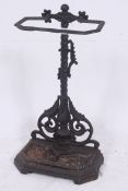 A Victorian style cast iron umbrella sta