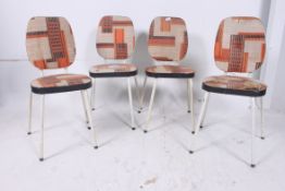 A set of 4 1950's painted tubular metal