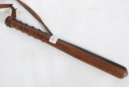 A 19th century two tone mahogany policem