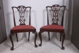 A pair of early 20th century mahogany Ch