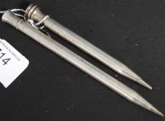 A silver hallmarked propelling pencil by