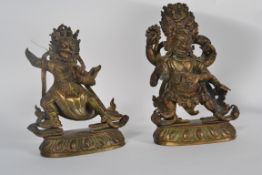 A pair of early 20th century bronze Chin