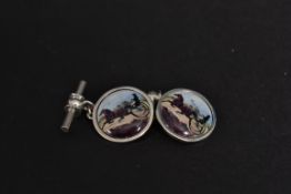 A pair of white metal (stamped 925 indic