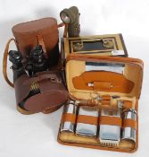 A mixed lot to include vintage binocular
