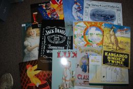 12 vintage style reproduction wall hangi