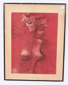 A good 20th century framed Pastel painti