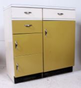 A 1950's painted two tone sideboard cabi