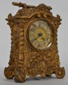A Victorian cast ormulu mantel clock sta