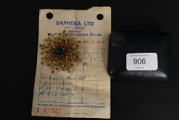 A vintage Brooch in original box along w