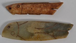 Two early 20th century Jade and hardston