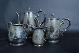 An early 20th century silver plated tea