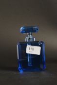 A good Art Deco style blue cut glass per