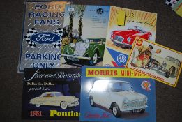 A collection of motoring related vintage