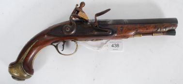 A 19th century officers flintlock pistol