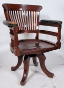 A Victorian oak Industrial office desk c