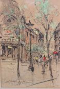 A Framed and glazed pen and ink street s