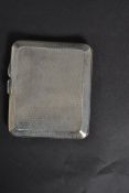A hallmarked silver cigarette case with