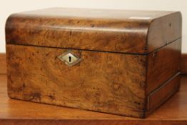 A Victorian walnut workbox to having dom
