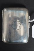 A silver hallmarked cigarette case with