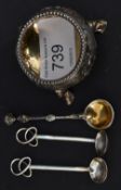 A Silver salt (hallmarked) of rococo for