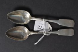 A pair of silver hallmarked Scottish tea