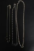 Three silver hallmarked and white metal