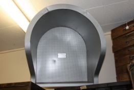 A retro 1970's metal telephone hood from