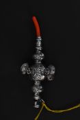 A Victorian style babies teething rattle